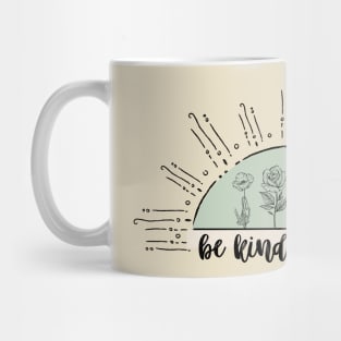 Be Kind Anyway Sunset Boho Nude Blue Minimalist Design Mug